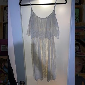 Soprano off white lace tank skater dress, size xs